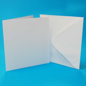 8 x 8 White Cards and Envelopes