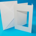 White Hammer Tri-Fold Square Aperture Cards and Envelopes