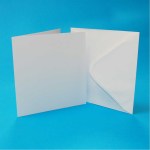 Craft UK - 5 x 5 White Card Blanks & Envelopes 50 pck 250gsm