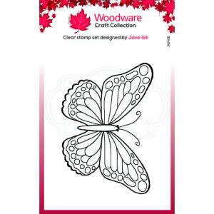 Woodware - Clear Magic Singles -  Mini Wings ? Marsh Fritillary 2.6 in x 1.7 in Stamp