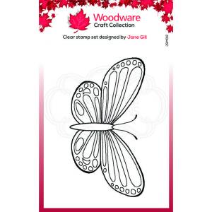 Woodware - Clear Magic Singles -  Mini Wings ? Common Blue 2.6 in x 1.7 in Stamp