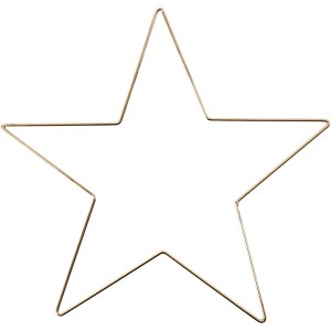Star ornament, D: 30 cm thickness 3 mm gold 1pc