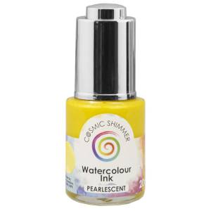 Cosmic Shimmer Pearlescent Watercolour Ink - Lemon Glacier 20ml