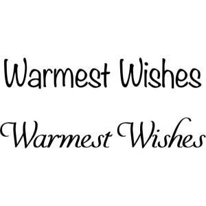 Woodware - Clear Magic Singles - Warmest Wishes