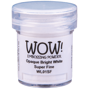Wow - Embossing Powder - Opaque Bright White Super Fine (Large Jar)