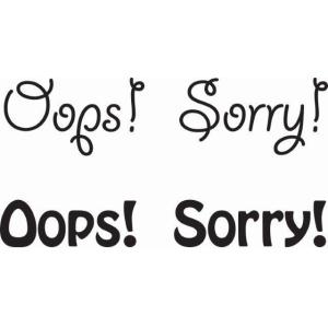 Woodware - Clear Magic Singles -  Oops Sorry