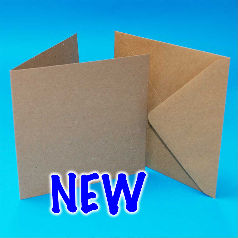 Craft UK - 7 x 7 Kraft Cards Blanks & Envelopes 25 pack 280gsm
