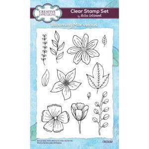 Creative Expressions Helen Colebrook - Blooming Marvelous - 4 in x 6 in Clear Stamp Set