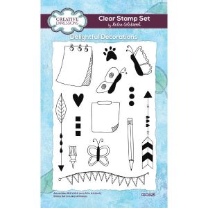 Creative Expressions - Helen Colebrook - Delightful Decorations - 4 in x 6 in Clear Stamp Set