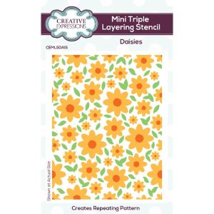 Creative Expressions - Daisies - Mini Triple Layering Stencil 4 in x 3 in Set of 3