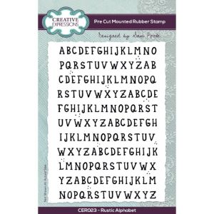 Creative Expressions  - Sam Poole - Rustic Alphabet - 6 in x 4 in Rubber Stamp Set