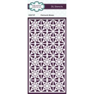 Creative Expressions Patchwork - Mosaic - DL Stencil 4 in x 8 in (10.0 x 20.3 cm)