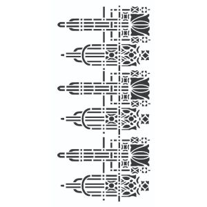 Creative Expressions - Taylor Made Journals Art Deco - 4 in x 8 in Stencil