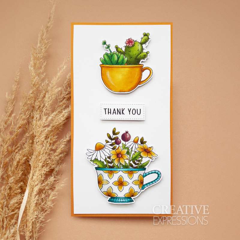 Creative Expressions - Jane’s Doodles - Tea-riffic - 6 in x 8 in Clear Stamp Set - Image 5