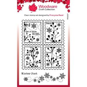 Woodware -  Clear Singles - Winter Postage 4 in x 6 in Stamp Set