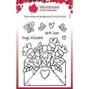 Woodware - Clear Singles - Flower Envelope 4 in x 6 in Stamp