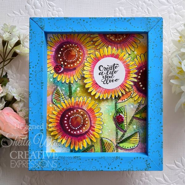 Woodware Clear Singles - Petal Doodles Live Life -4 in x 6 in Stamp Set - Image 7