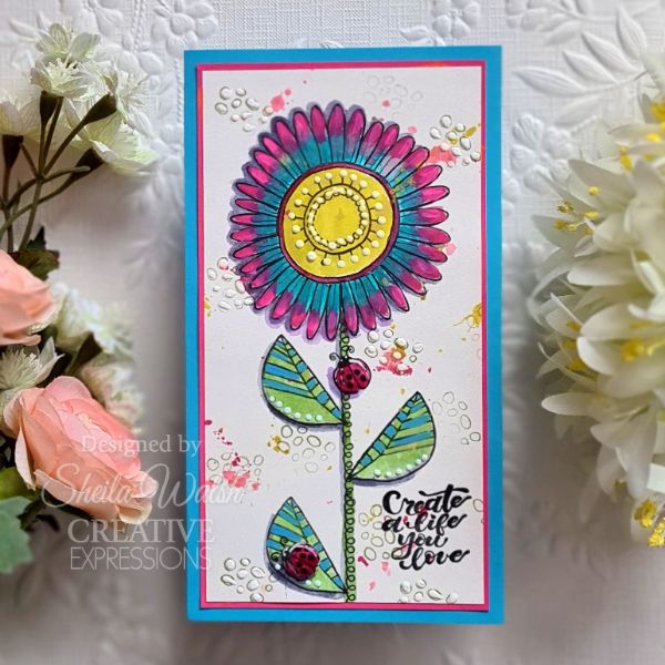 Woodware Clear Singles - Petal Doodles Live Life -4 in x 6 in Stamp Set - Image 8