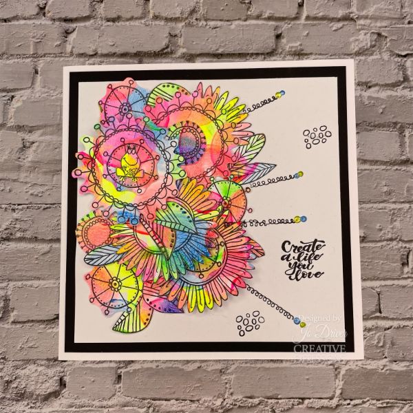 Woodware Clear Singles - Petal Doodles Live Life -4 in x 6 in Stamp Set - Image 9