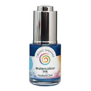 Cosmic Shimmer Pearlescent Watercolour Ink - Cerulean Blue 20ml