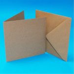 Craft UK - 5 x 5 kraft Card Blanks & Envelopes 50 Pack 280gsm