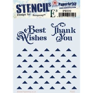 PaperArtsy - Scrapcosy - Stencil - PS222