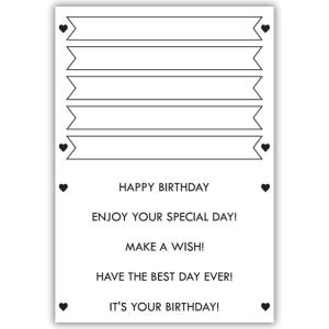 Julie Hickey Designs - Birthday Message - Stamp Set