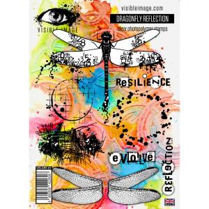 Visible Image - Dragonfly Reflection stamp set