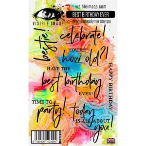 Visible Image - Best Birthday Ever stamp set