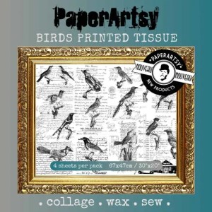PaperArtsy - Hot Picks - Printed Tissue Birds PT11