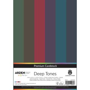 Arden Creative Studio -  Premium Cardstock -  Deep Tones A4 225gsm 24Pack