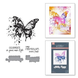 Spellbinders - Butterfly Splatter BetterPress Plate & Die set