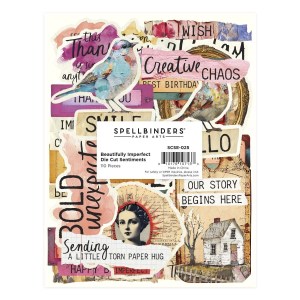 Spellbinders - Beautifully imperfect Die cut sentiments