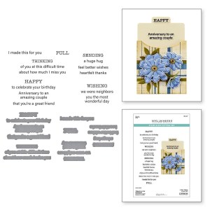 Spellbinders - Tabbed in & Out Sentiments die & stamp set