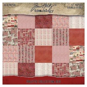 Tim Holtz -  Ideaology - Palette Collection:Red 8x8" papers