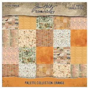 Tim Holtz - Idea-ology - Palette Collection: Orange 12x12" Papers
