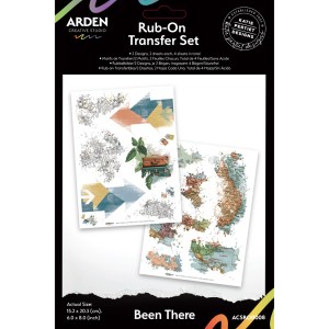 Arden Creative Studio Been There 6in x 8in Rub-On Transfer Set