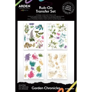 Arden Creative Studio Garden Chronicles 6in x 8in Rub-On Transfer Set