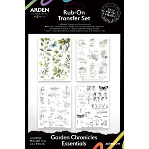Arden Creative Studio Garden Chronicles Essentials 6in x 8in Rub-On Transfer Set