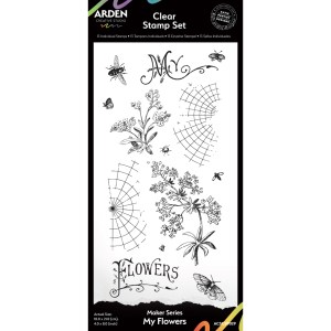 Arden Creative Studio Maker Series Fine Ferns 4in x 8in Clear Stamp Set