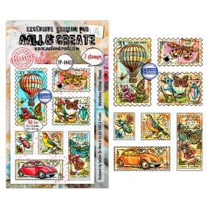 TP-1443 - A6 Stamp Sets - Miniature Postage Stamps