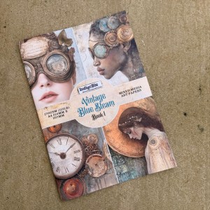 IndigoBlu - Mixed Media Art Papers - Vintage Blue Steam Book 1