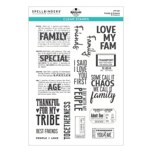 Spellbinders - Family & Friends Clear Stamp Set by Esther Glas
