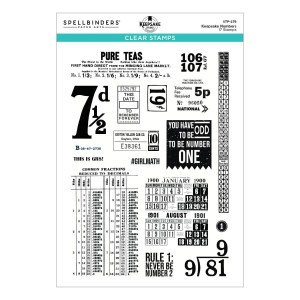 Spellbinders - Keepsake Numbers Clear Stamp Set by Esther Glas