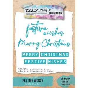 TEXT{ures} Festive Words Craft Die Set