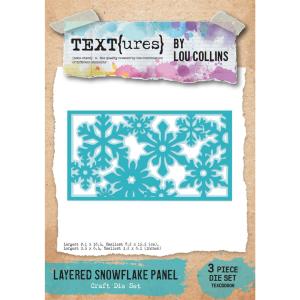 TEXT{ures} Layered Snowflake Panel Craft Die Set