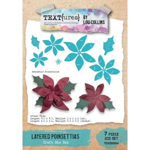 TEXT{ures} Layered Poinsettias Craft Die Set