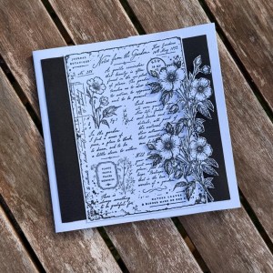 Notes from the Garden A6 Red Rubber Stamp