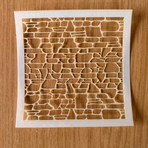 Stencil - Stone Wall (6x6 Inch)