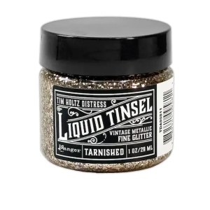 Tim Holtz Distress Liquid Tinsel Glitter 1oz (29ml) - Fine Tarnished by Tim Holtz